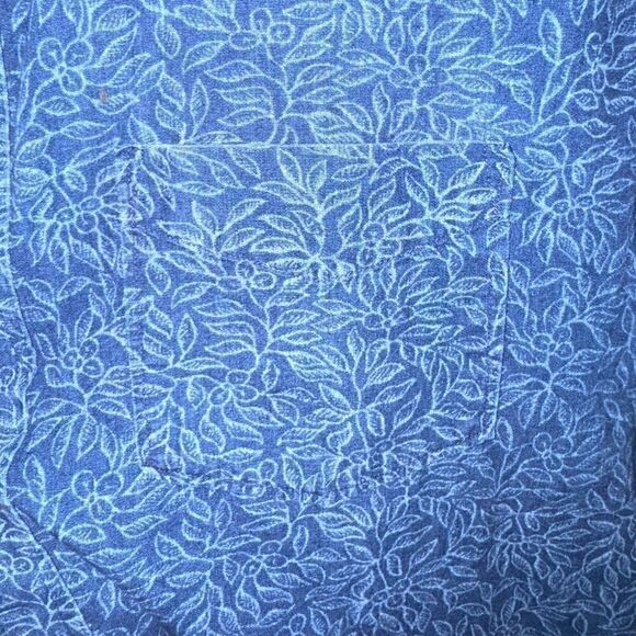 Pendleton Indigo Chambray S/S Button Down Shirt Size L - Picture 3 of 7